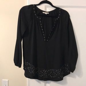 Black beaded blouse